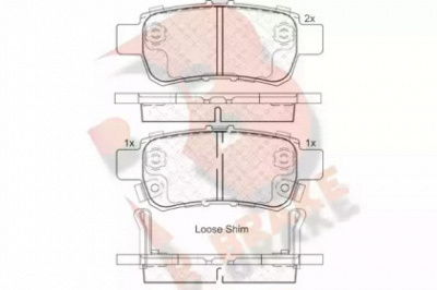 R BRAKE rb1941 -  Комплект тормозных колодок, дисковый тормоз